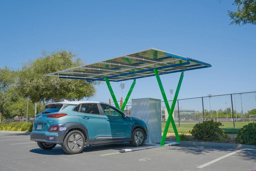 EV charger canopies lag behind gas stations despite 30,000 sites